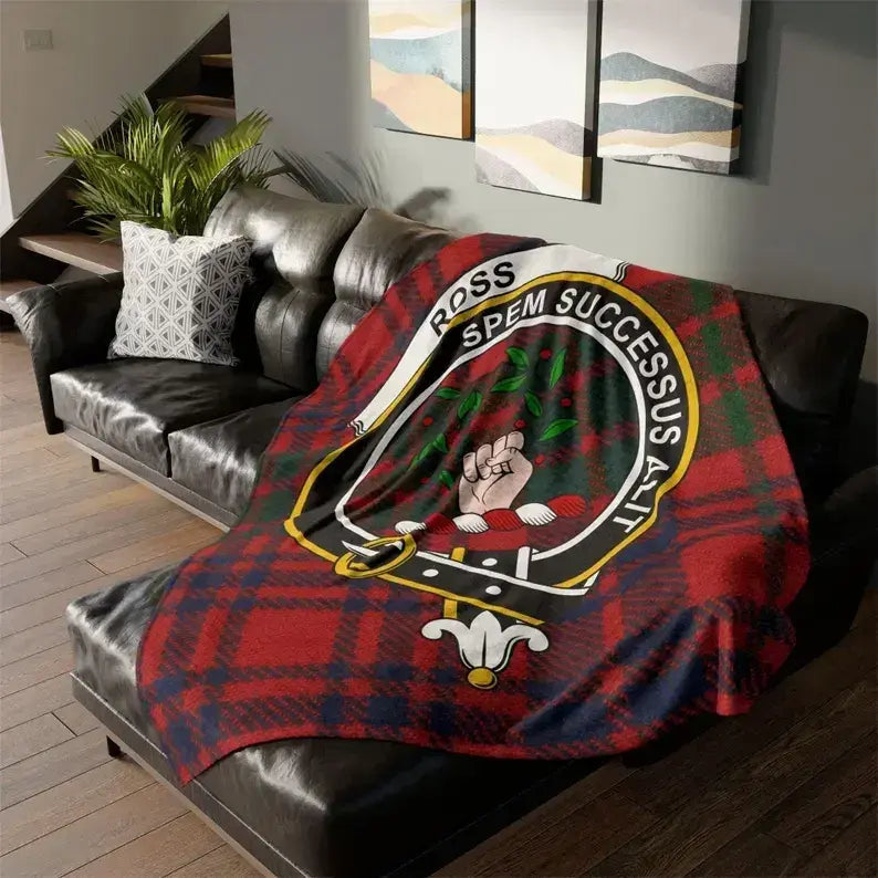 Choose Any Scottish Clan Crest Tartan Blanket