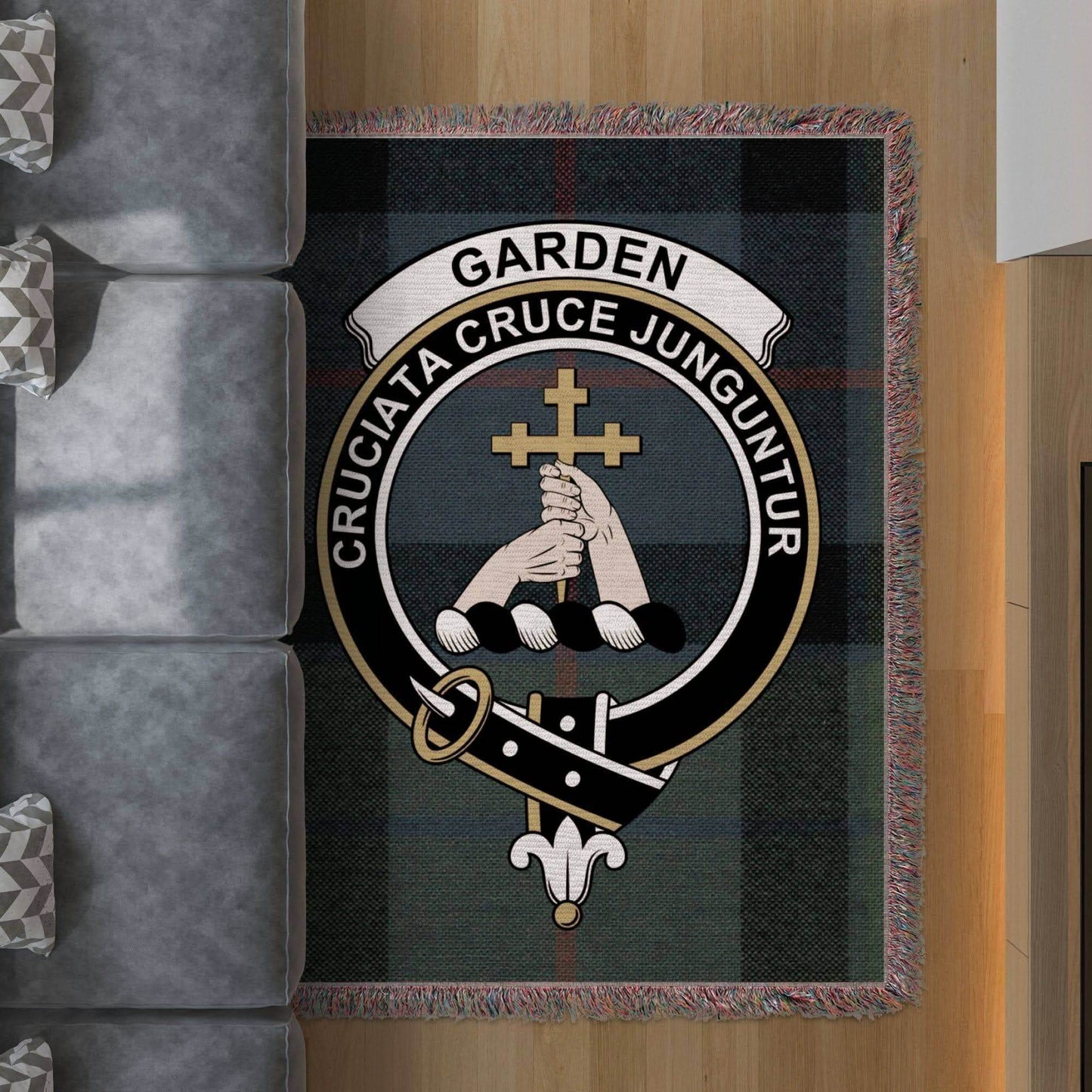 Garden Clan Scottish Tartan Plaid Heritage Woven Blanket - Celtic Ancestry Gifts