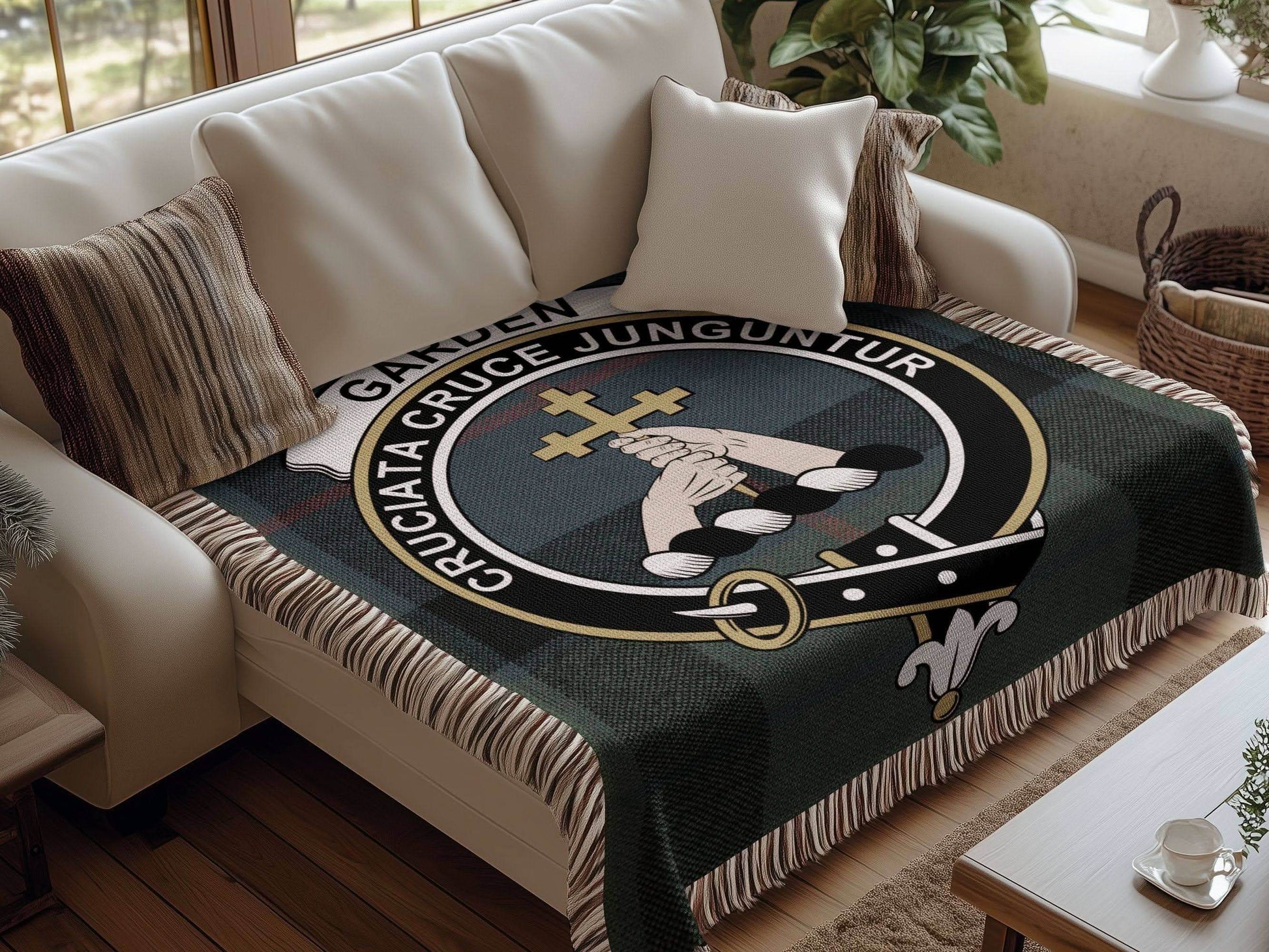 Garden Clan Scottish Tartan Plaid Heritage Woven Blanket - Celtic Ancestry Gifts