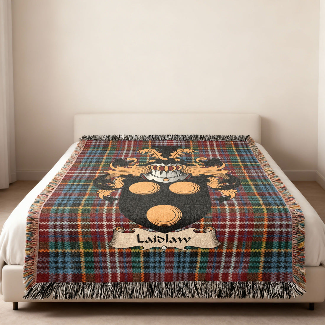 Exact-name Laidlaw heritage design displayed on a woven blanket