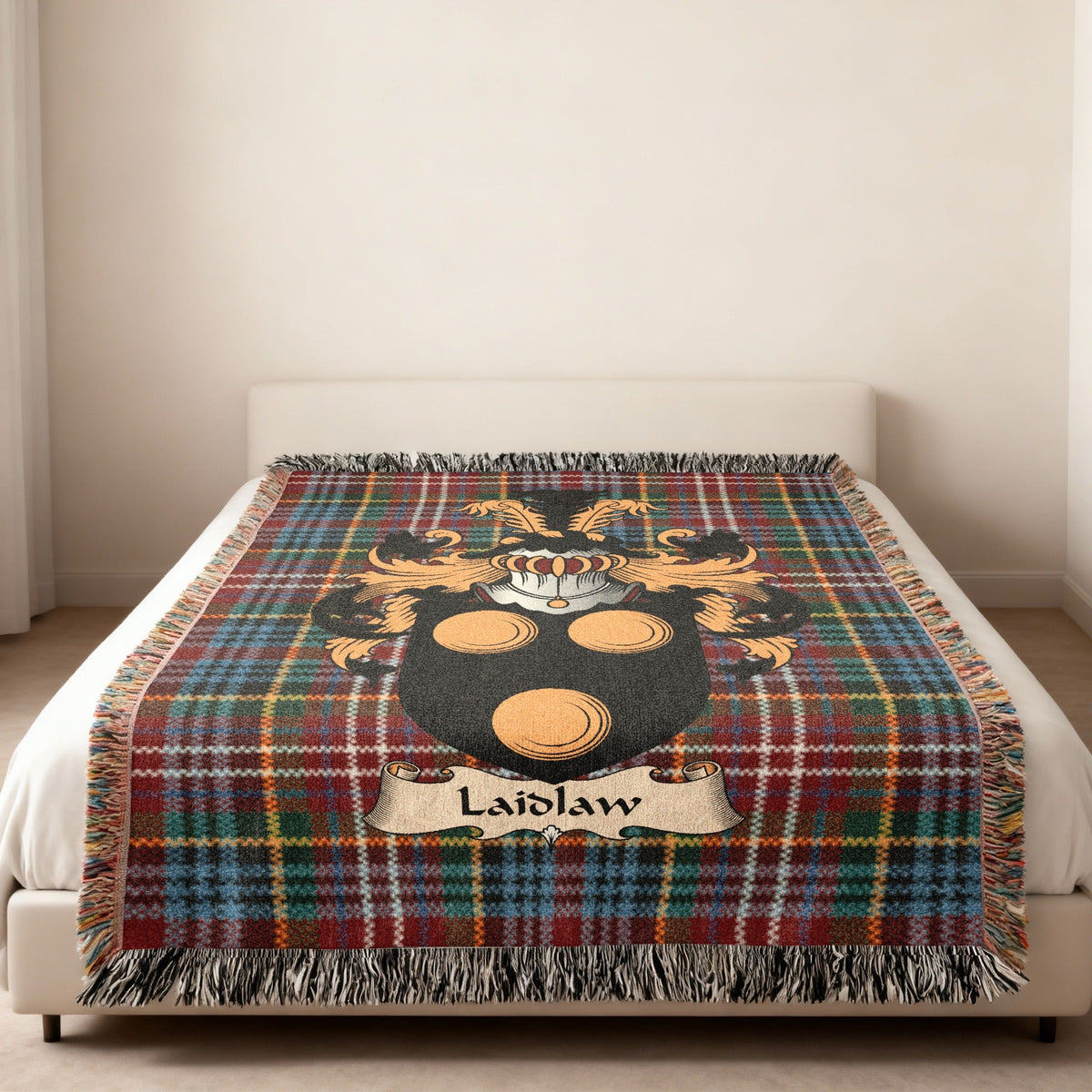Exact-name Laidlaw heritage design displayed on a woven blanket