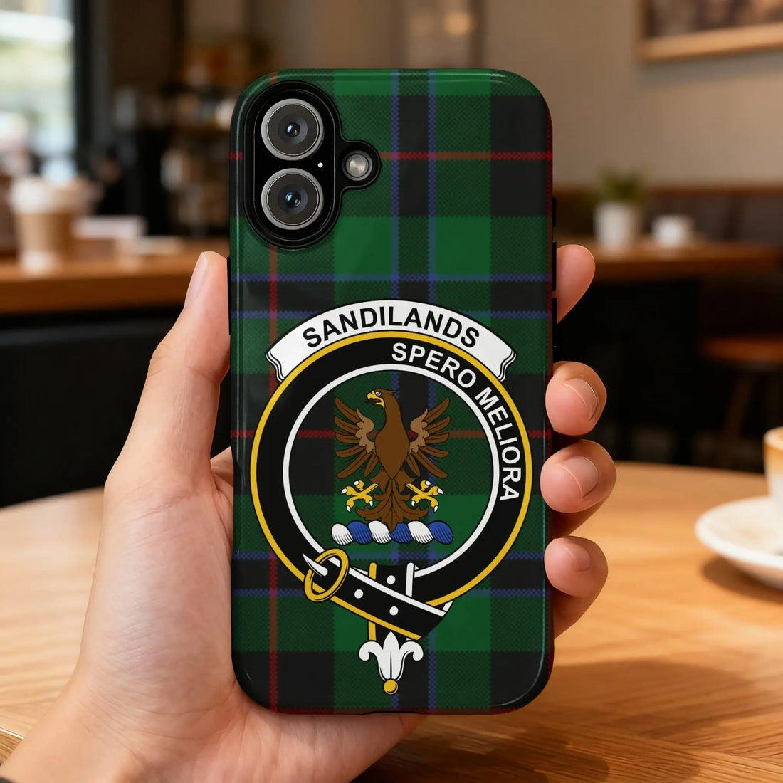 Sandilands scottish tartan crest