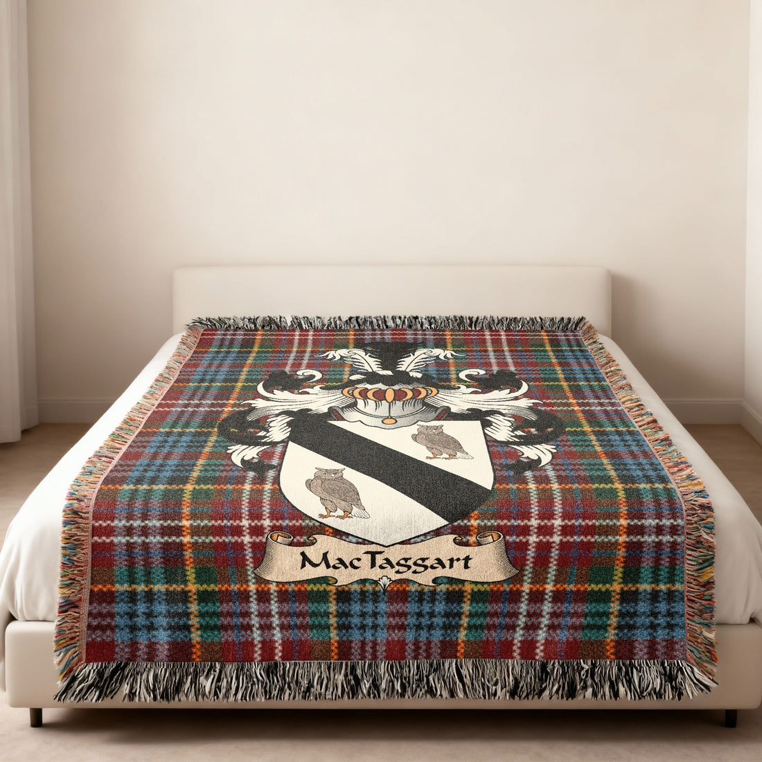 Exact-name MacTaggart heritage design displayed on a woven blanket