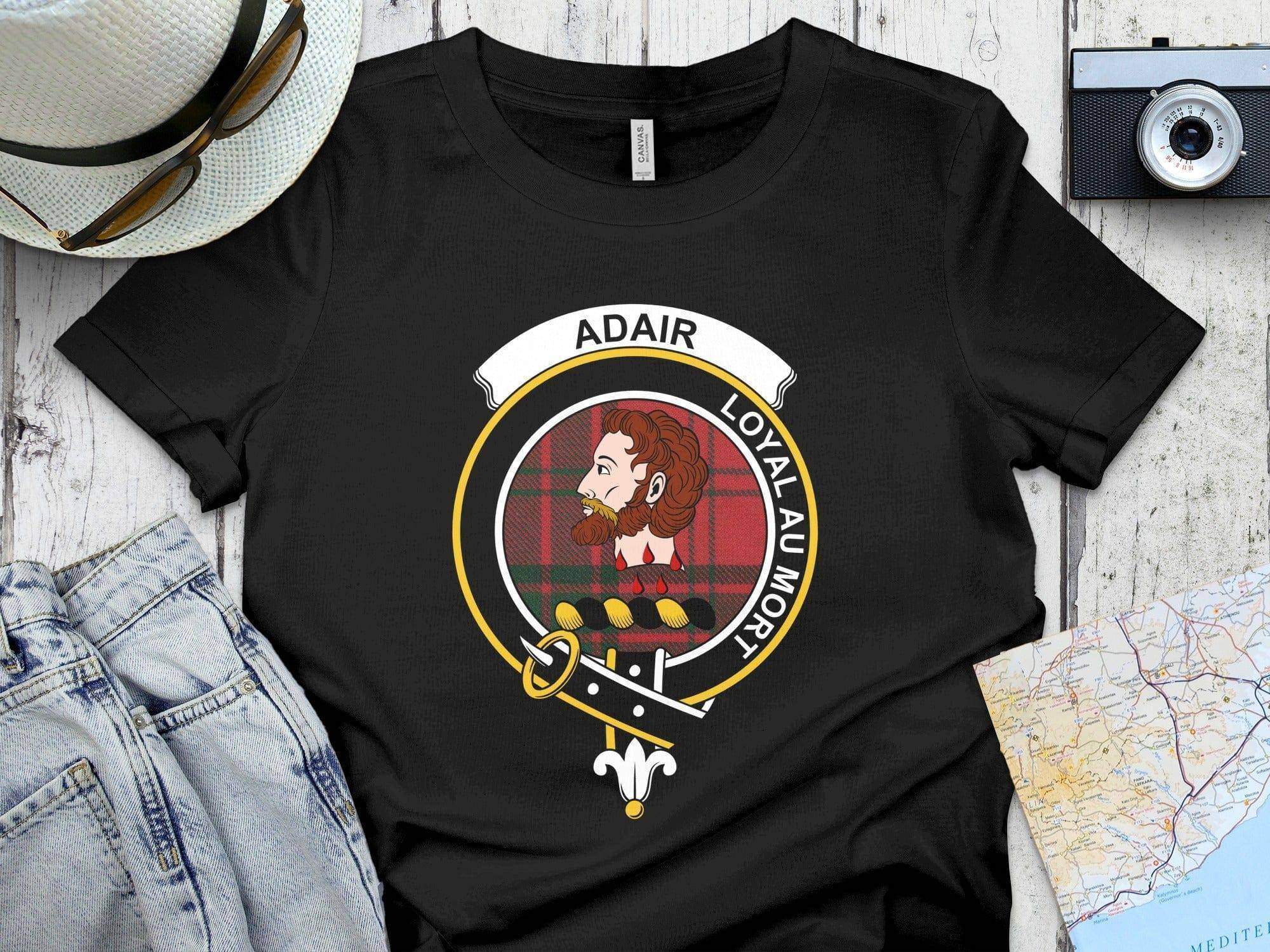 Adair clan crest Loyal au Mort tartan t-shirt