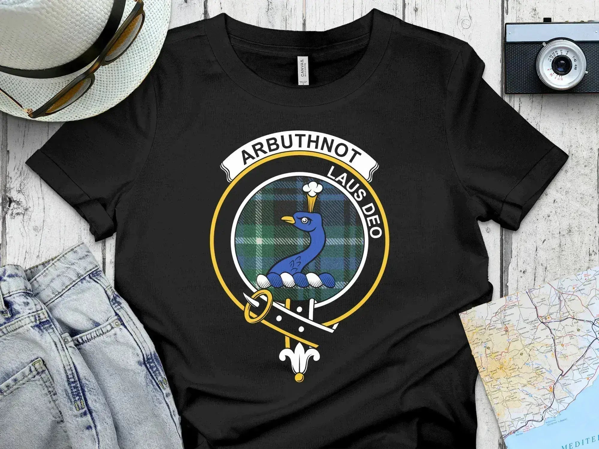 Arbuthnot clan crest tartan t-shirt