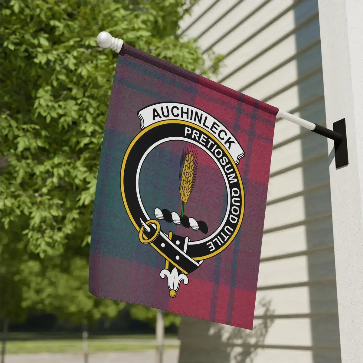 Auchinleck clan Scottish tartan garden flag