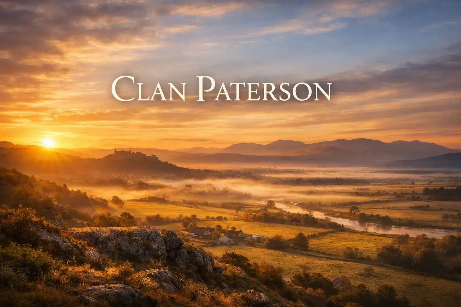 Scottish landscape near Bannockburn associated with Clan Paterson history