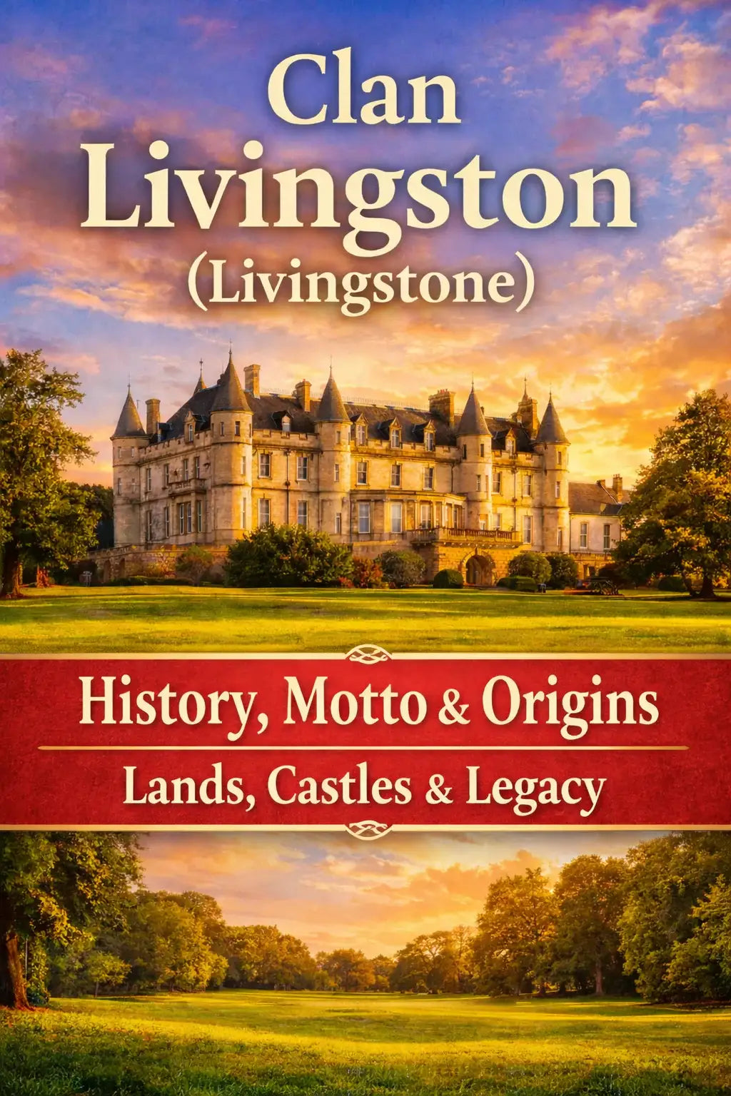 Clan Livingston (Livingstone) history, motto and origins Scottish clan heritage, Callendar House Falkirk landscape