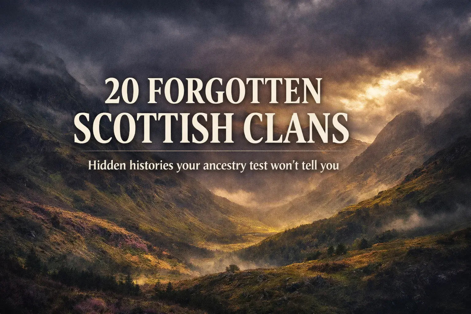 Scottish Highland landscape evoking the 1296 Battle of Dunbar that opened the Wars of Scottish Independence