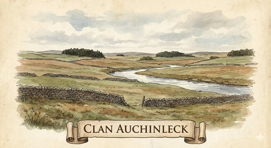 Clan Auchinleck heritage illustration representing the Auchinleck family’s Ayrshire origins in Scotland