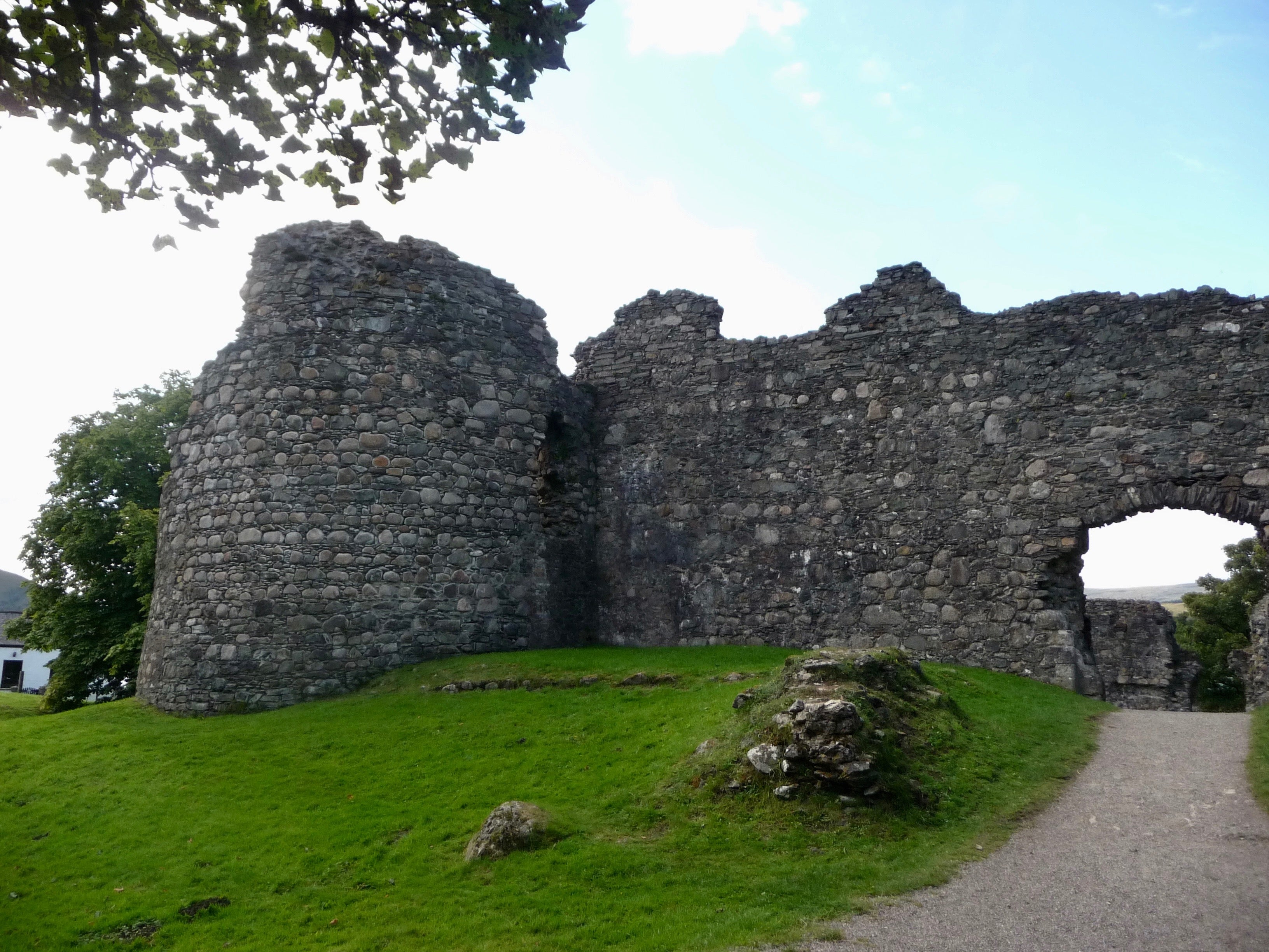 The ancient curtain walls of Old Inverlochy Castle near Fort William in the western Highlands, where Montrose's Royalist army descended from the mountains to rout the Campbell force on 2 February 1645 in the most spectacular victory of his campaign