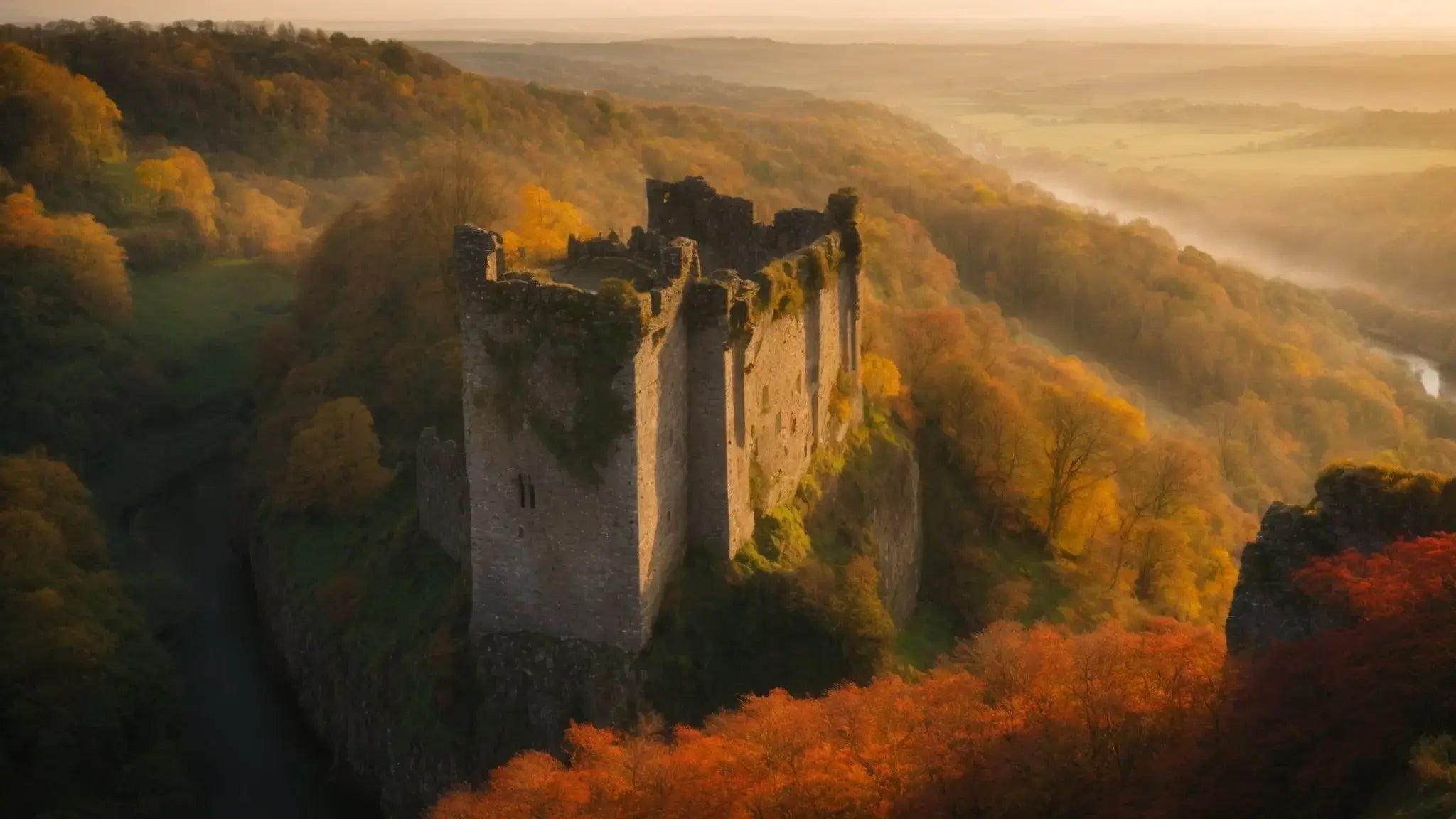 Cadzow Castle ruins above the Avon, ancestral seat of Clan Hamilton in Lanarkshire.