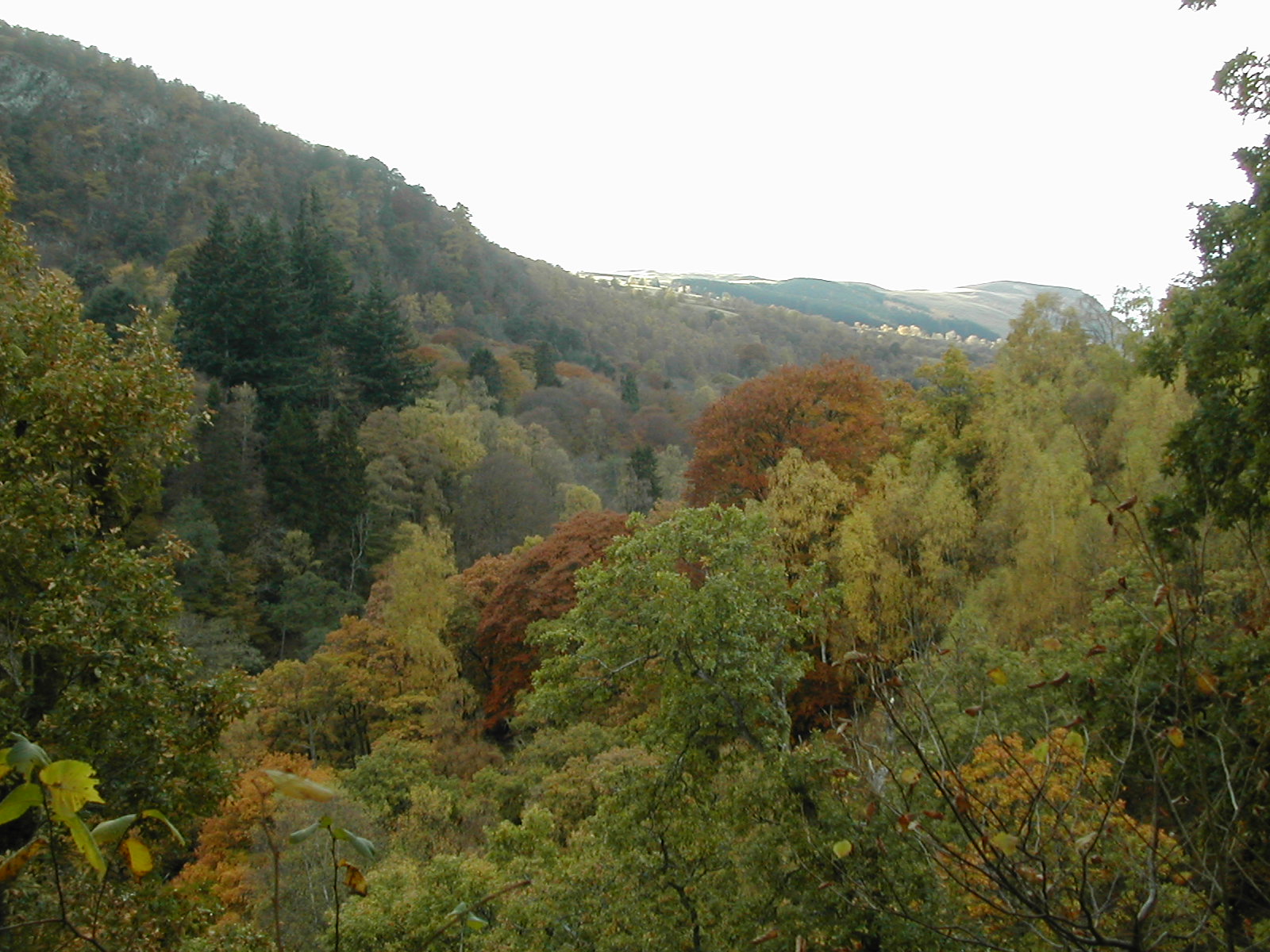 The River Garry flowing through the steep wooded gorge of the Pass of Killiecrankie in Perthshire, where the Highland charge swept away Mackay's government army in the first Jacobite battle of 1689