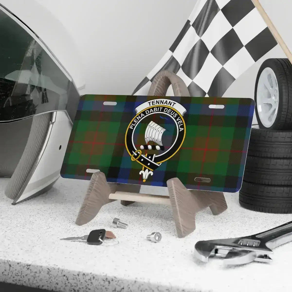 Clan Tennant tartan & crest
