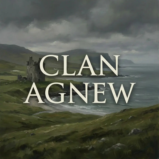 Galloway landscape associated with Clan Agnew history, featuring rolling fields and historic stone architecture near Lochnaw.