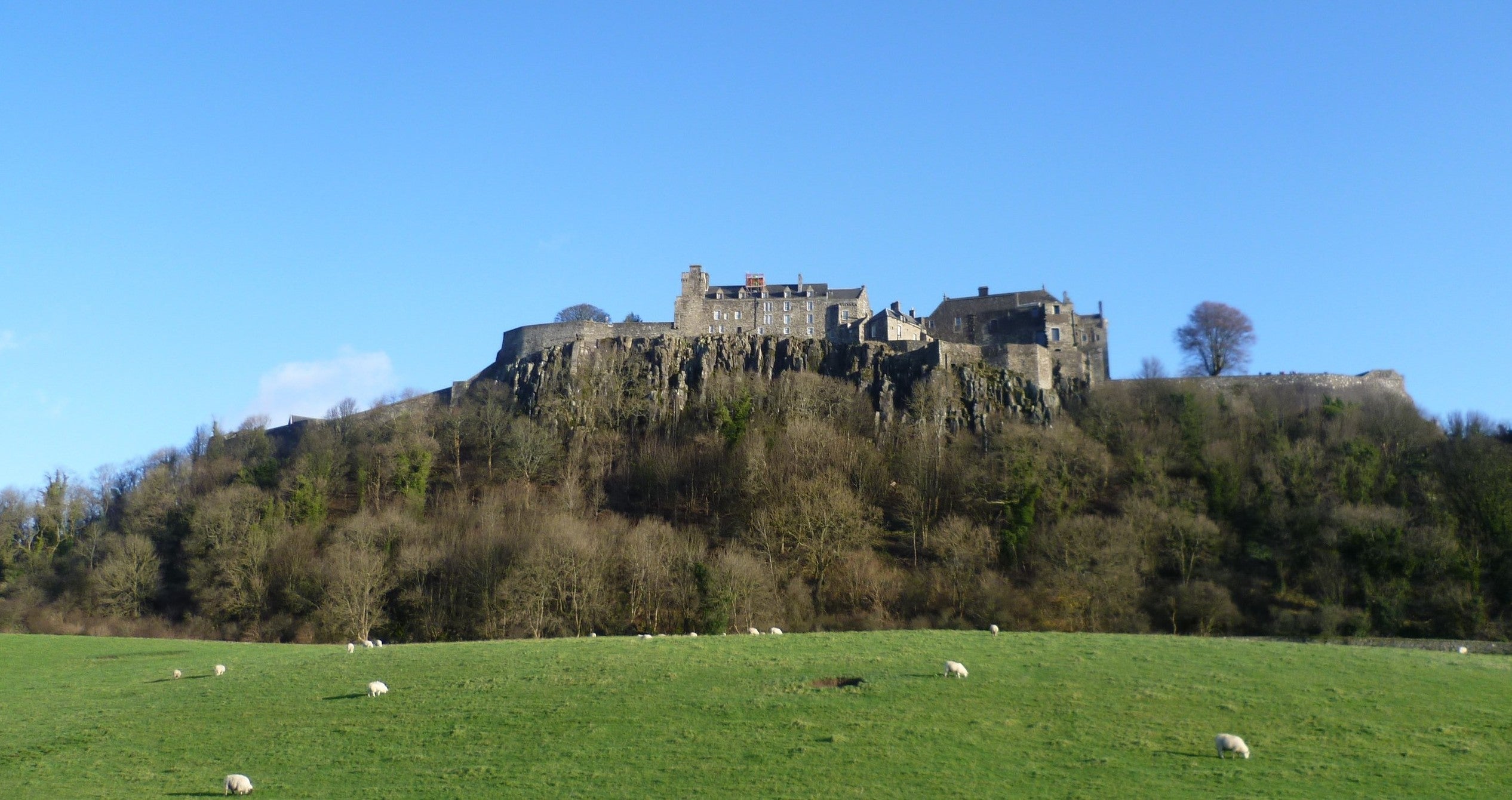 Stirling Castle dominating the Forth valley from its volcanic crag, near the site of the Battle of Sauchieburn where James III was overthrown by rebel nobles on 11 June 1488 and his son was crowned James IV in the castle shortly after