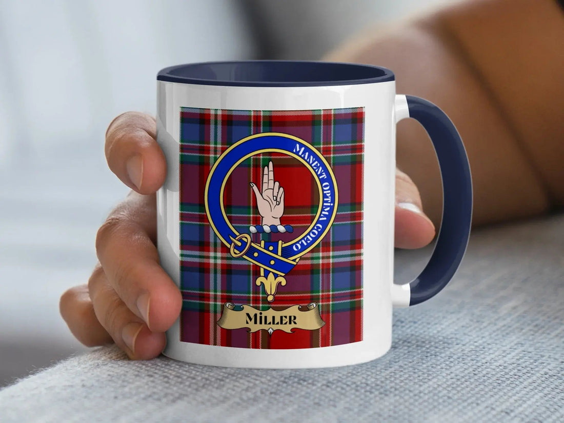 Miller family crest mug, a Scottish heritage gift