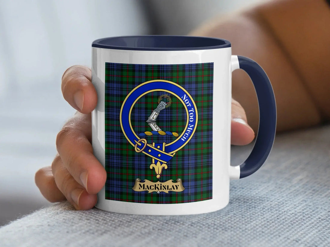 MacKinlay family crest mug, a Scottish Highland heritage gift