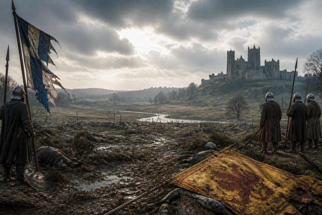 A great medieval Scottish abbey, evoking David I and the Davidian Revolution of 1124.