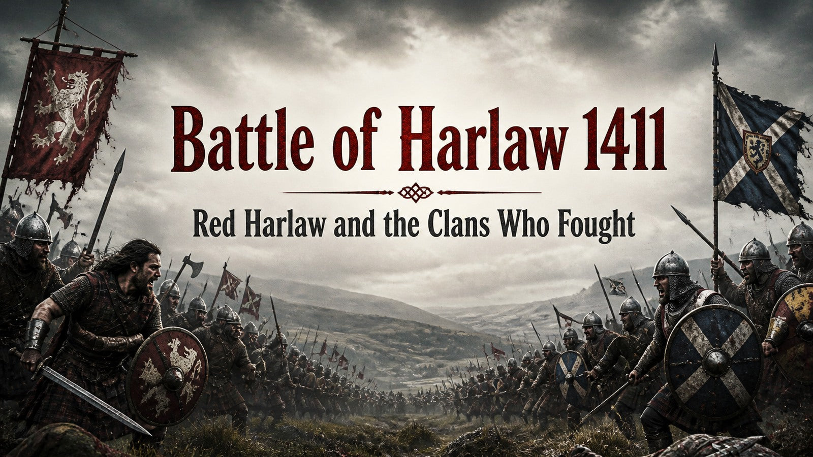 Highland and north-eastern Scottish forces fighting at the Battle of Harlaw in 1411