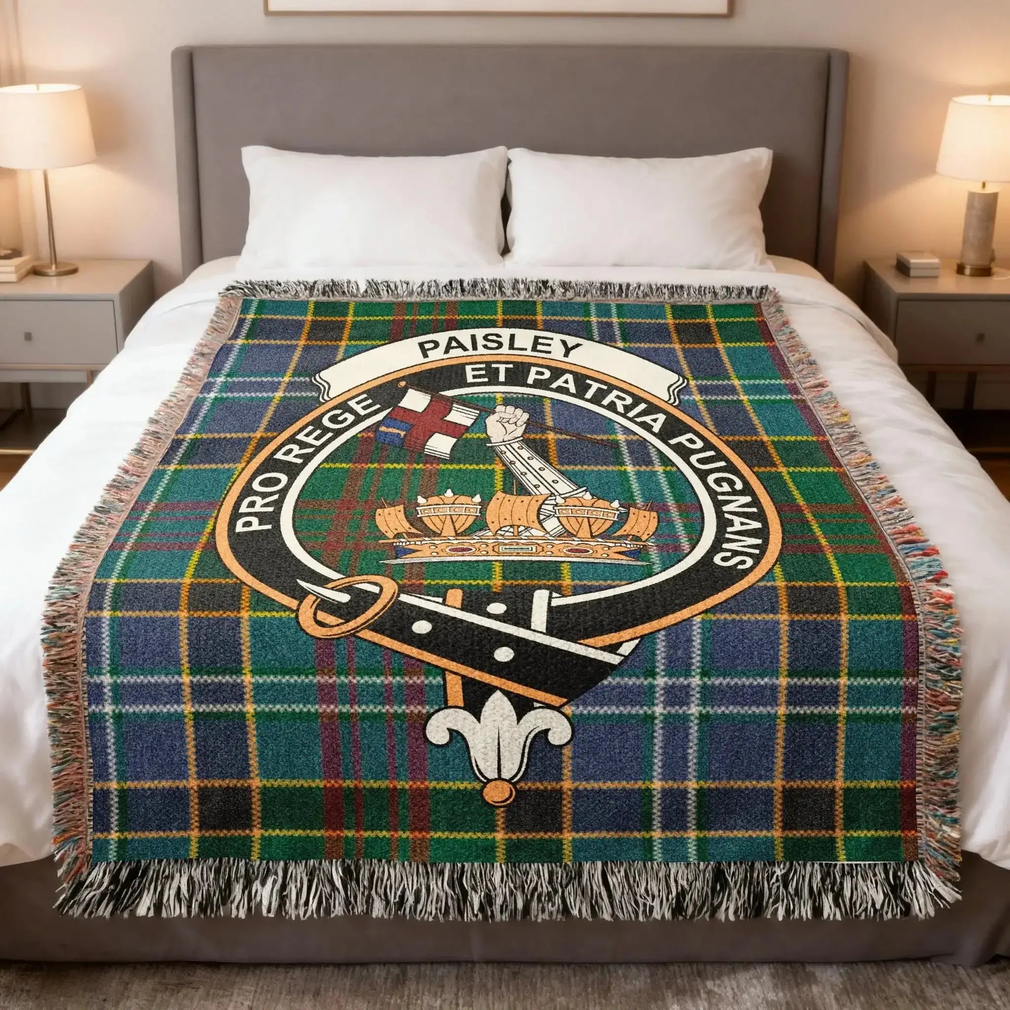 clan Paisley tartan and crest