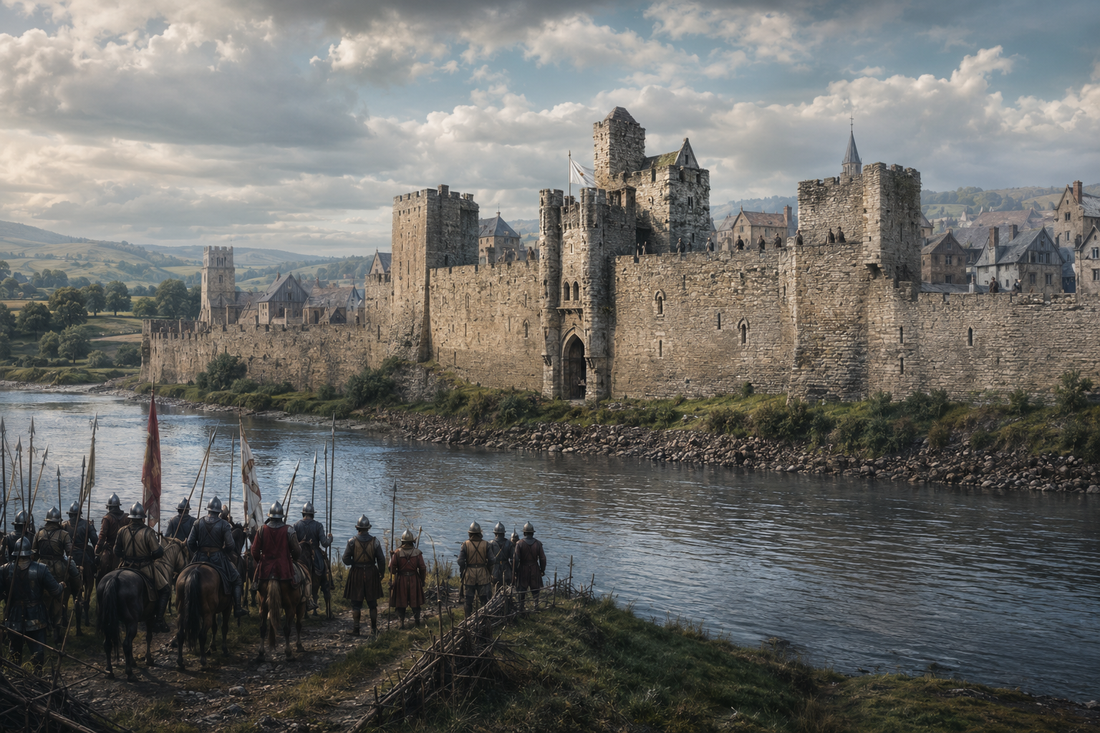 Editorial reconstruction of Berwick Castle at its surrender on 24 August 1482