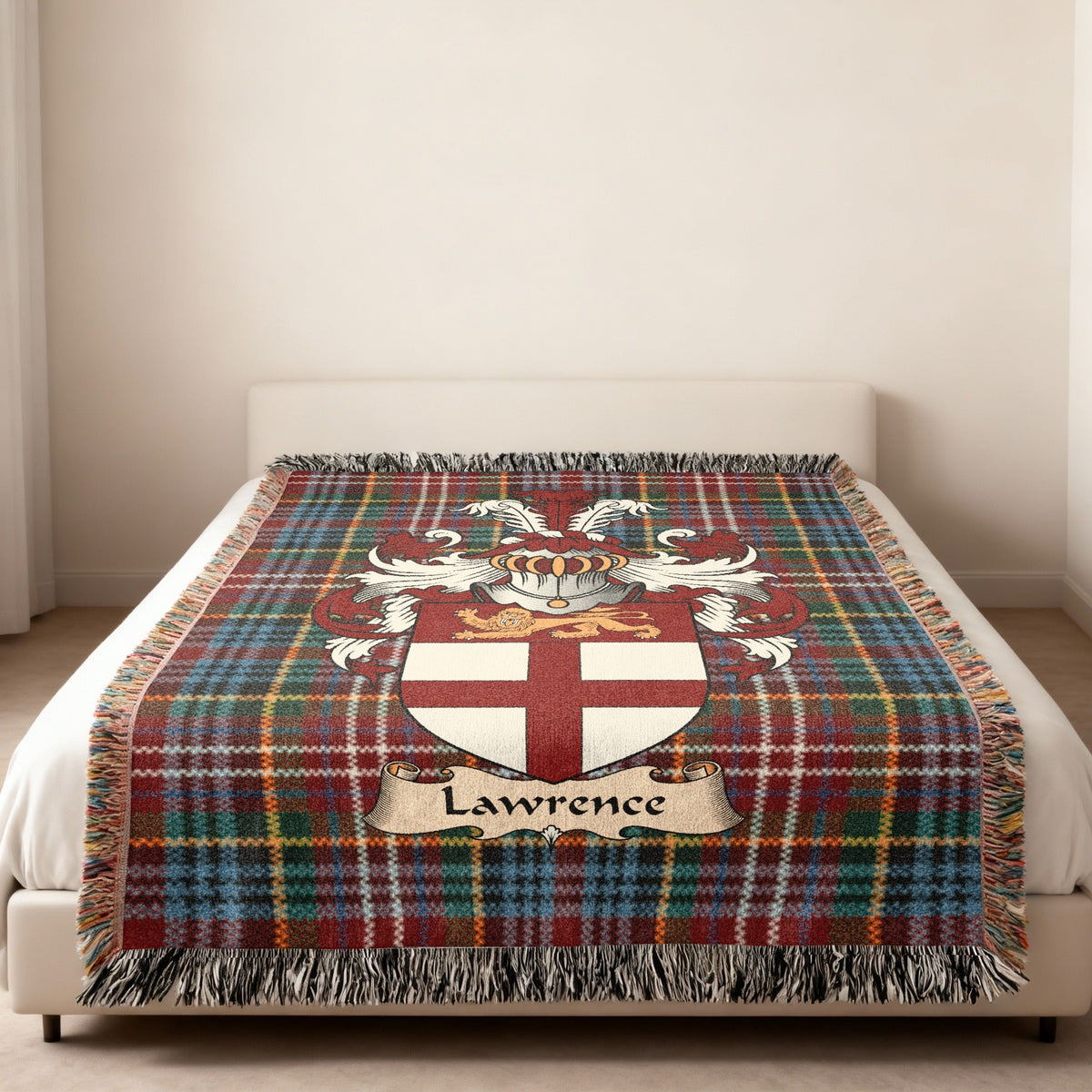 Exact-name Lawrence heritage design displayed on a woven blanket