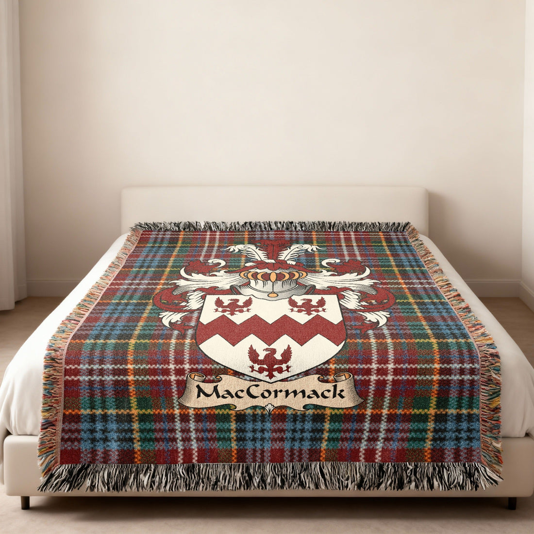 Exact-name MacCormack heritage design displayed on a woven blanket