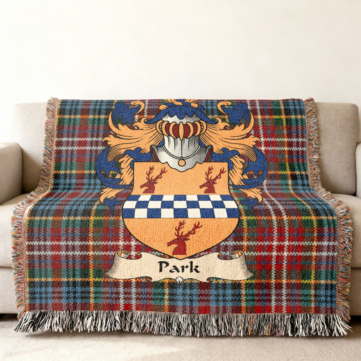 Park surname heritage design on a woven blanket