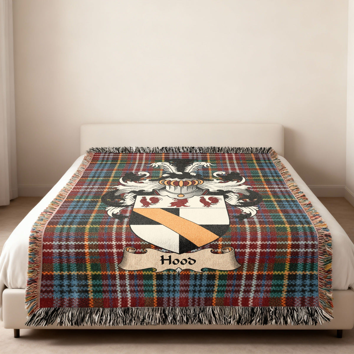 Exact-name Hood heritage design shown on a woven blanket