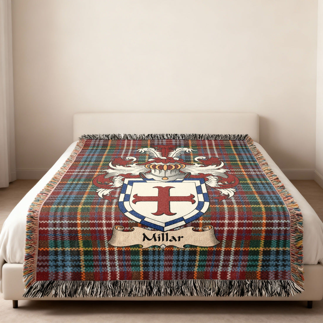 Exact-name Millar heritage design displayed on a woven blanket