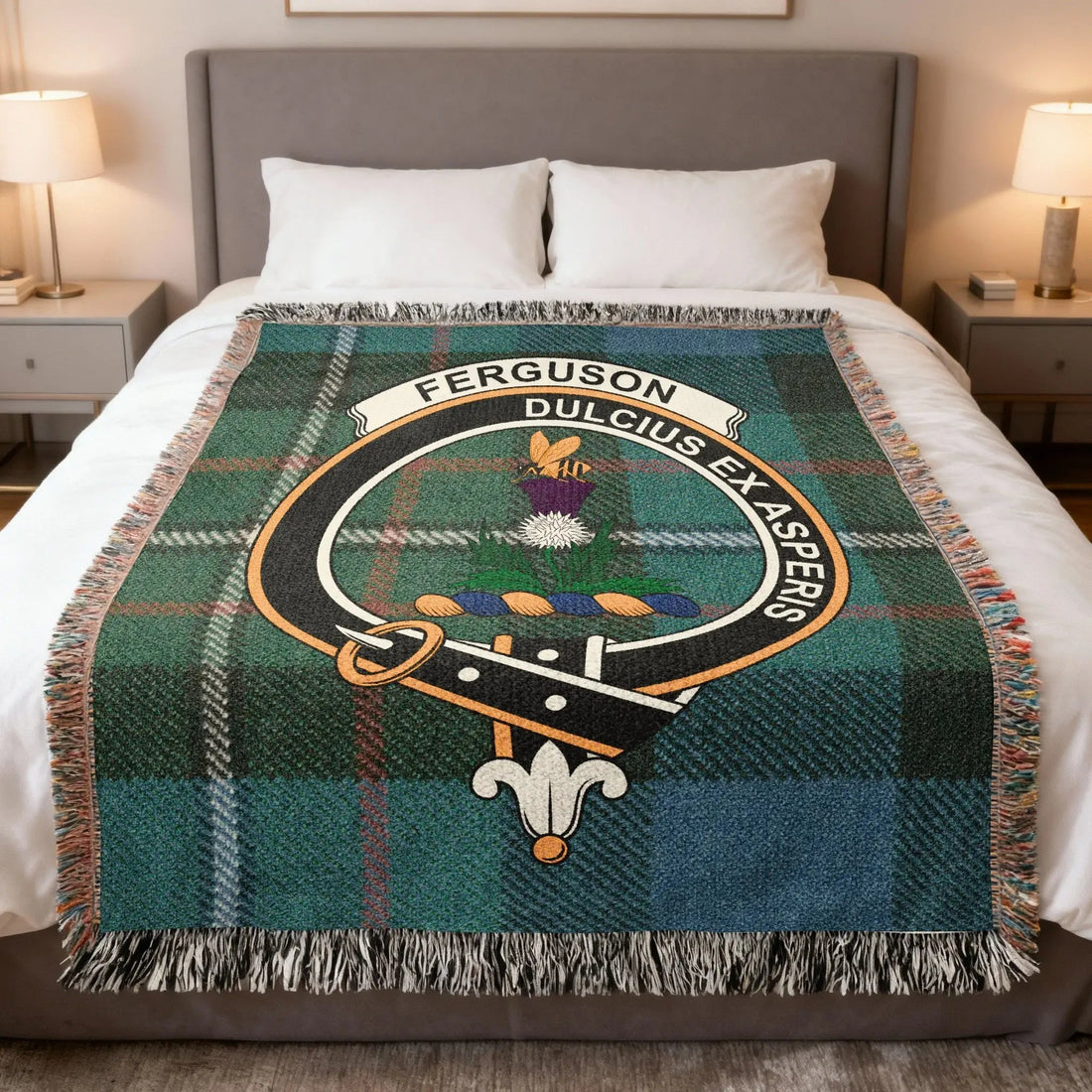 Ferguson clan tartan woven blanket — the heirloom pick in our Ferguson heritage gift guide