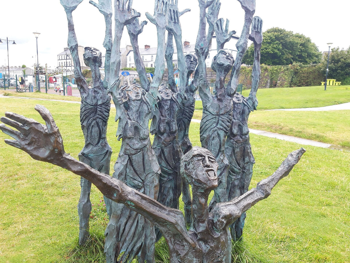 Flight of the Earls memorial sculpture at Rathmullan, County Donegal, commemorating the departure of the Ulster earls in 1607.