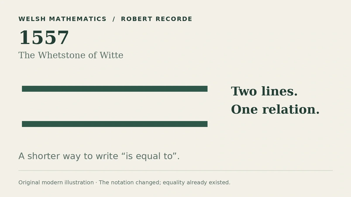 Robert Rocorde Robert Recorde’s Equals Sign: A Welsh Mathematical Invention – Celtic ...