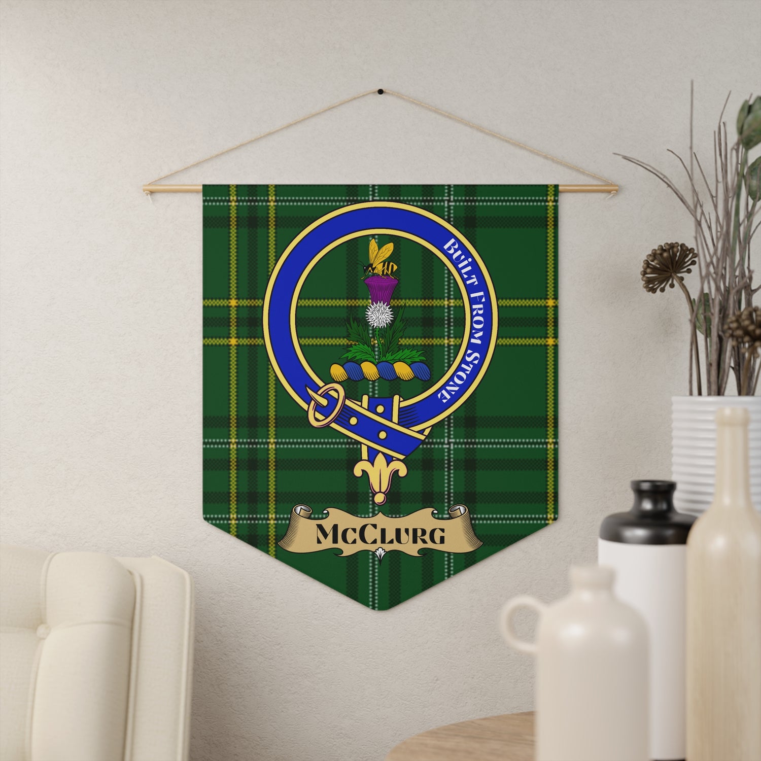 Scottish clan tartan flag