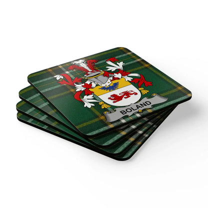 Boland Family Crest Plaid Design Coasters product type