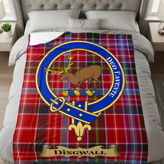 Dingwall Clan Tartan Blanket Cozy Bedding Product
