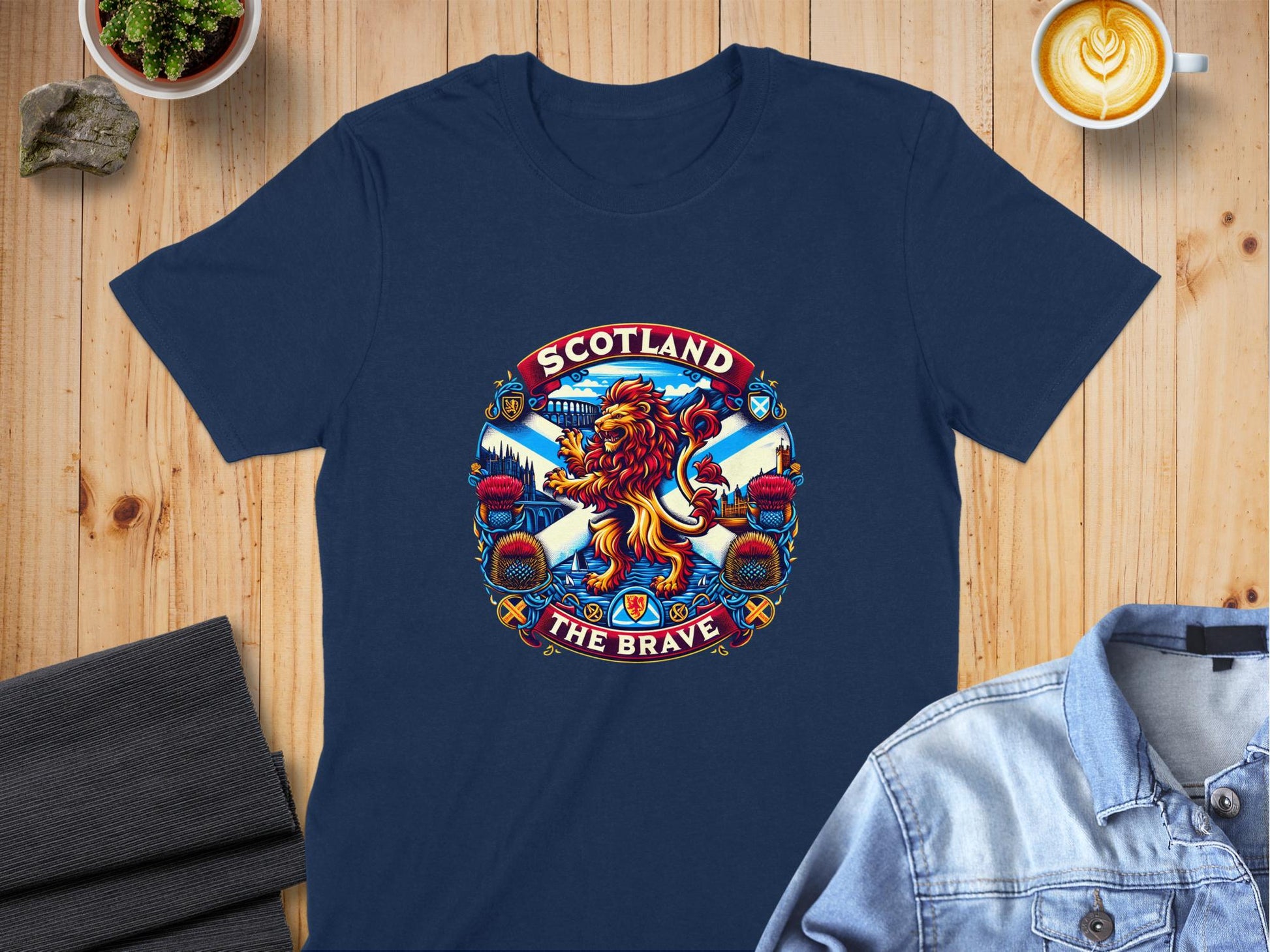 Scotland The Brave Majestic Design Men's T-Shirt - Living Stone Gifts