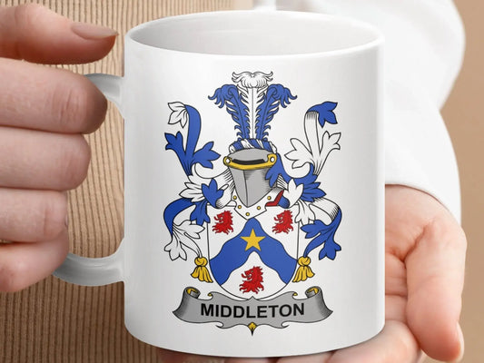 Middleton Surname Irish Family Crest Mug - Celtic Ancestry Gifts