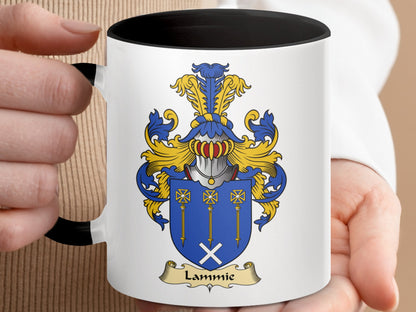 Clan Lammie Scottish Coat of Arms Accent Mug - Living Stone Gifts