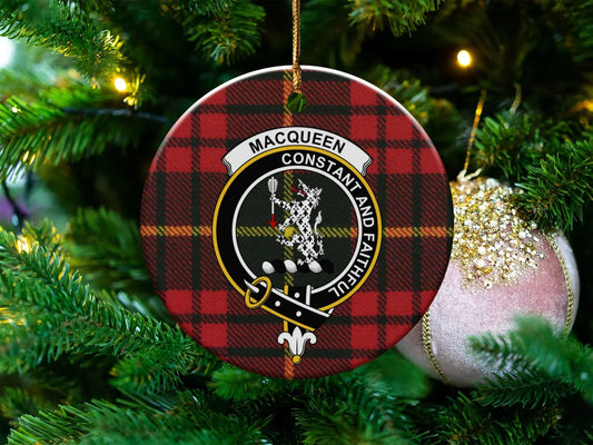 MacQueen Constant And Faithful Plaid Christmas Ornament
