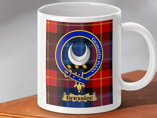 Burnside Clan Tartan Crest Design Mug product type