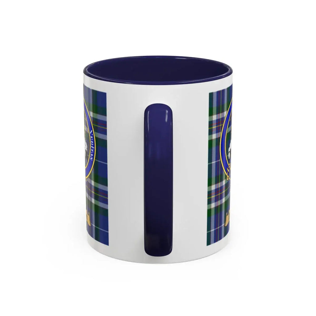 Eiston clan crest mug shown in 11 oz and 15 oz sizes