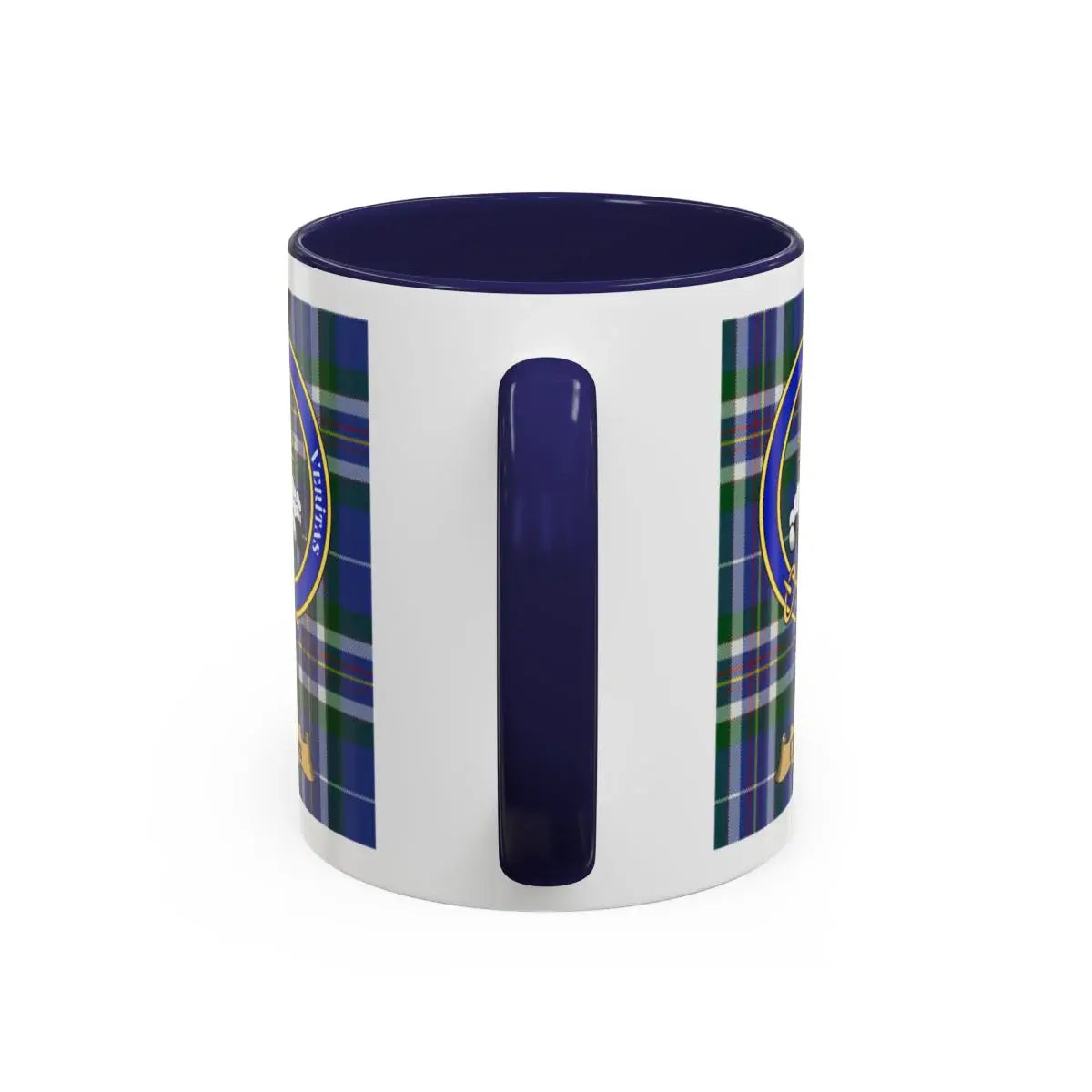 Eiston clan crest mug shown in 11 oz and 15 oz sizes