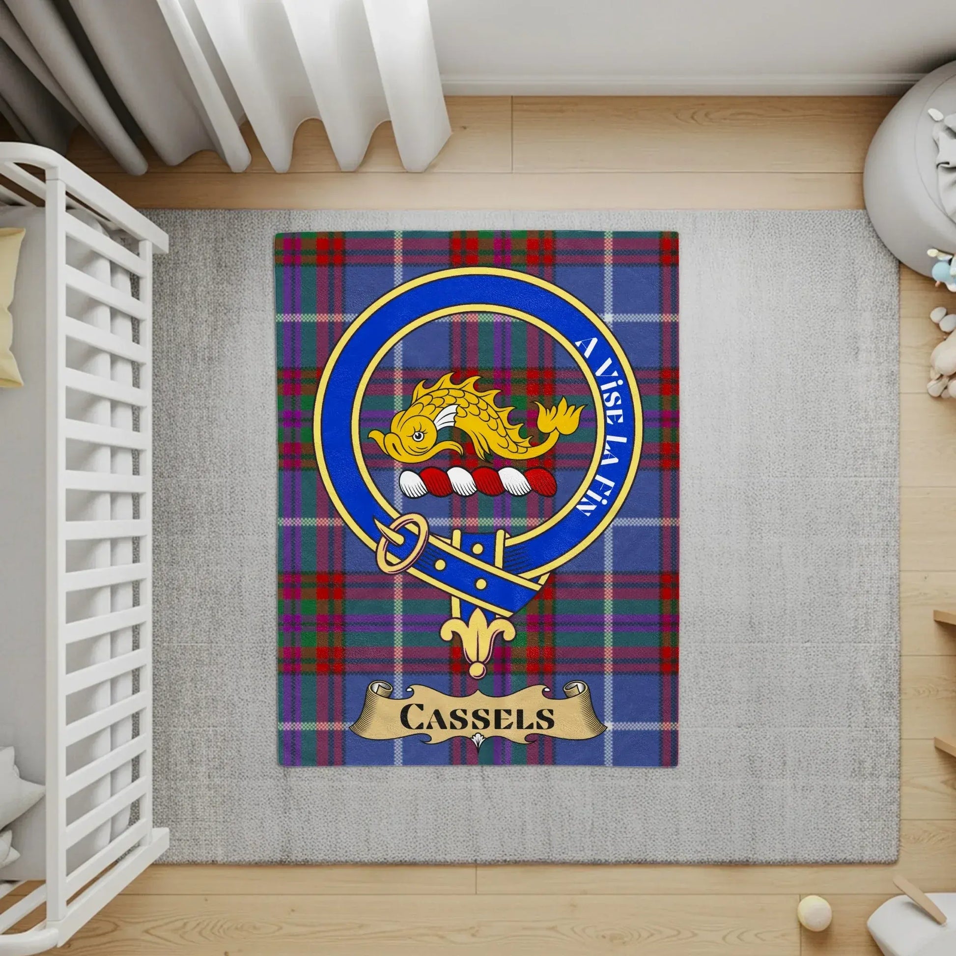 Unique Custom Family Crest Rug with Cassels Product