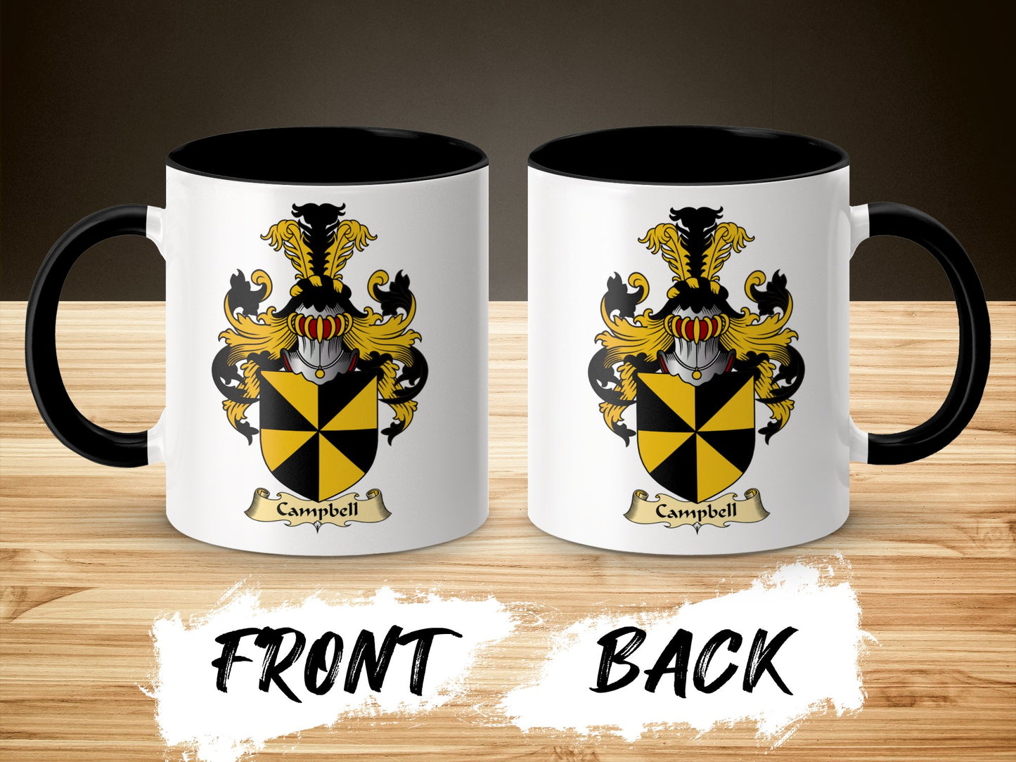 Clan Campbell Scottish Clan Coat of Arms Accent Mug - Living Stone Gifts