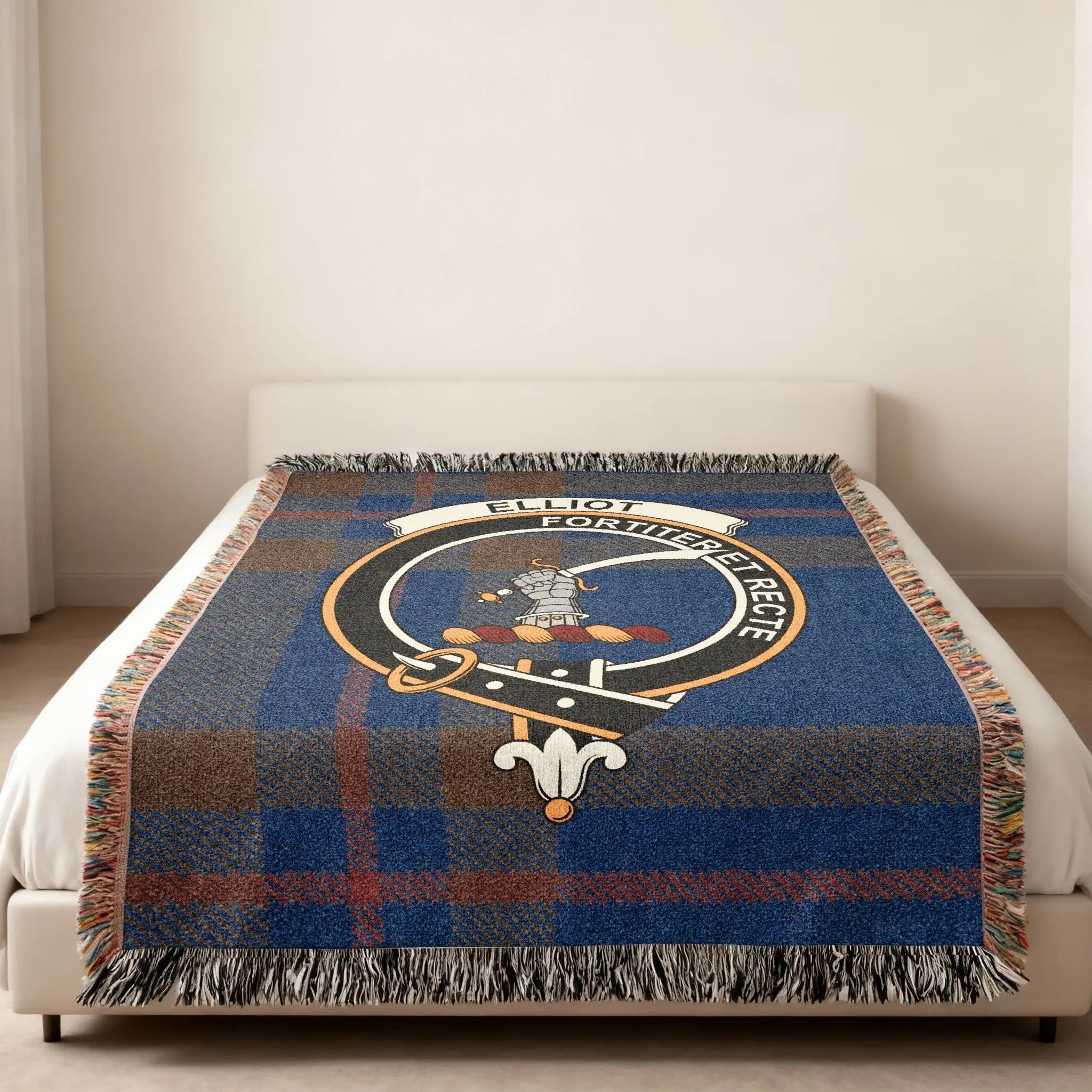 Elliot Fortiter Et Recte Plaid Blanket for Cozy Comfort