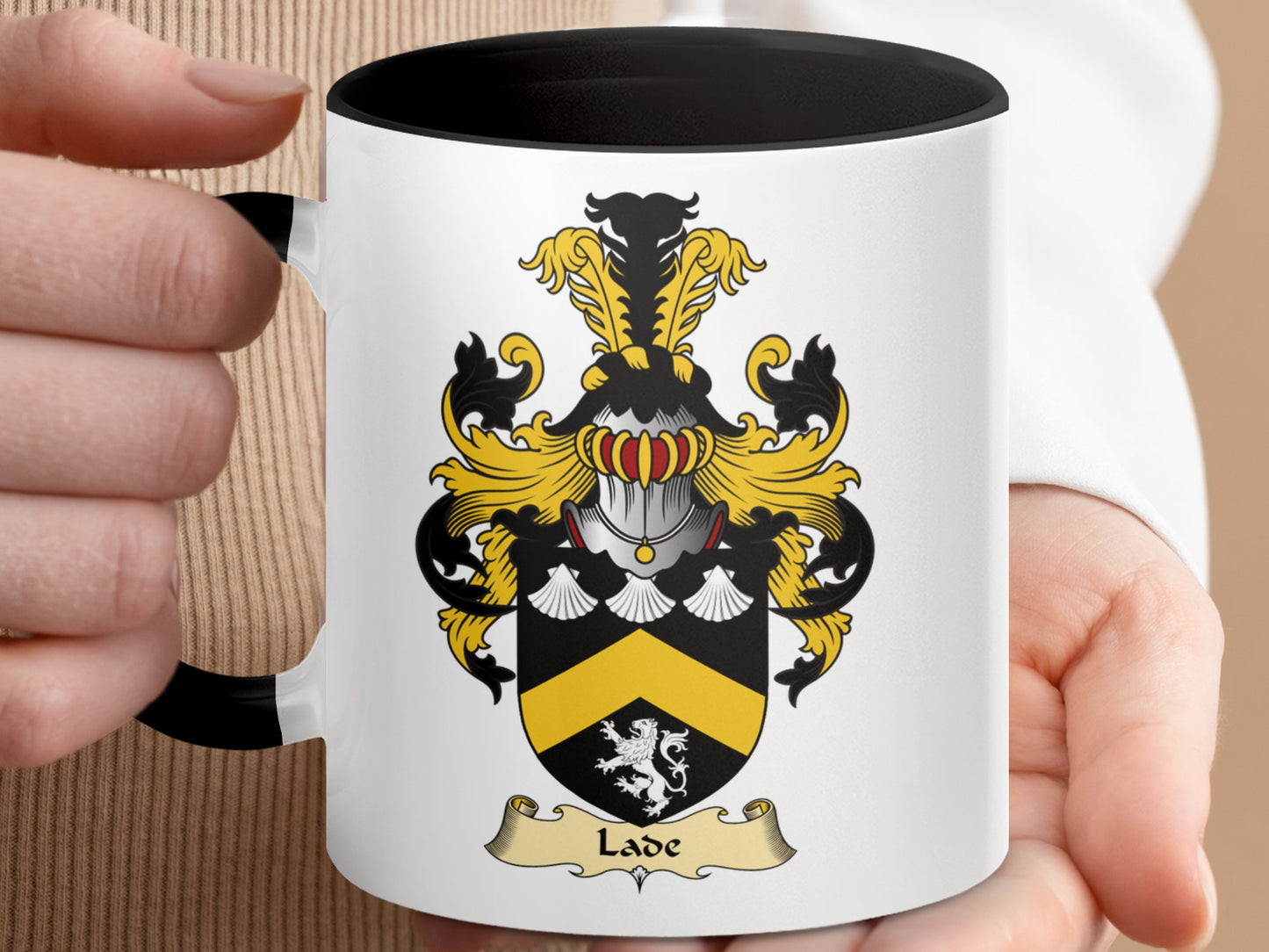 Clan Lade Scottish Coat of Arms Accent Mug - Living Stone Gifts