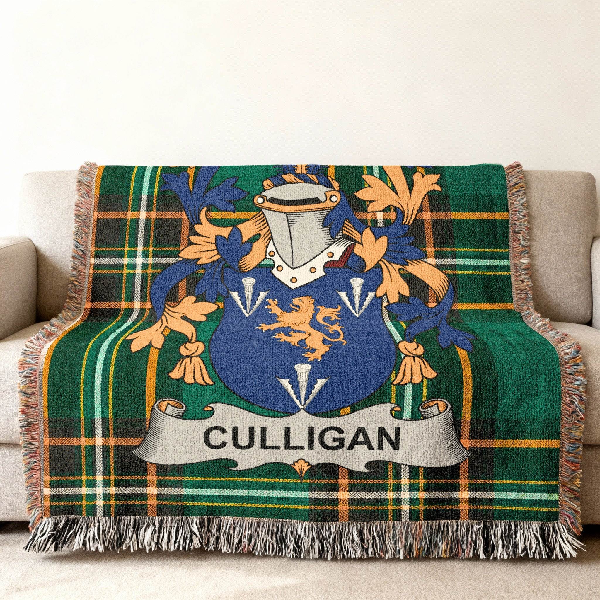 CULLIGAN Family Crest Plaid Tartan Blanket product type