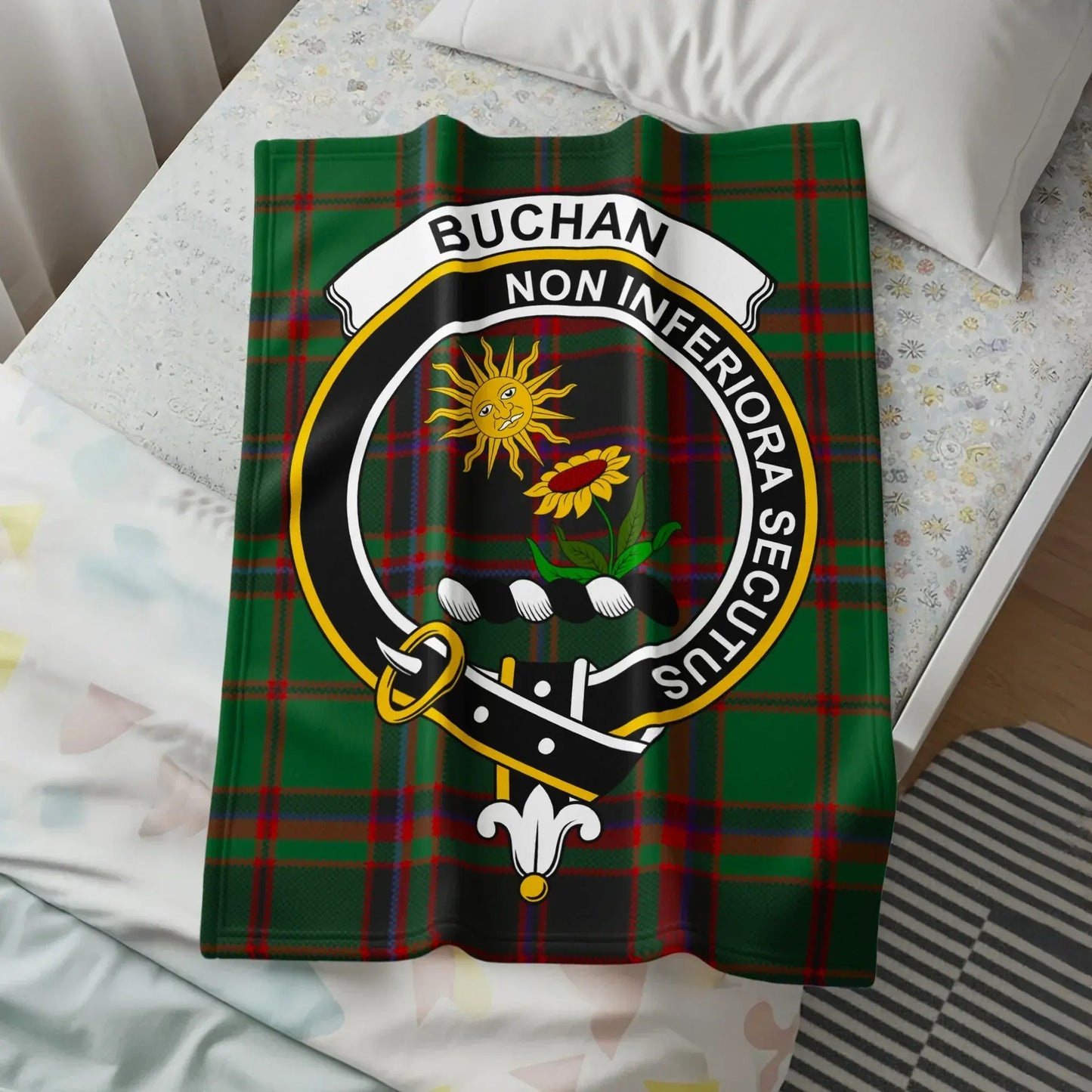 Buchan Tartan Design Flannel with Crest Emblem product